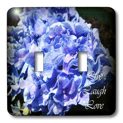 Interruptor doble decorativo floral 3dRose lsp_22506_2 interruptores dobles hortensias 3