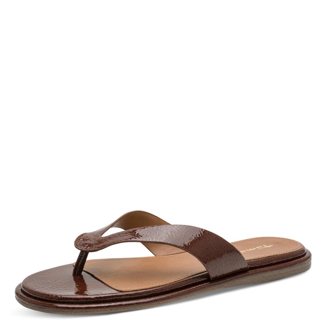 Tamaris Women's toe-post mule flat brown 6.5 UK