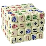 Brybelly Bulk Block of 100 Poker Dice, Great for Travel