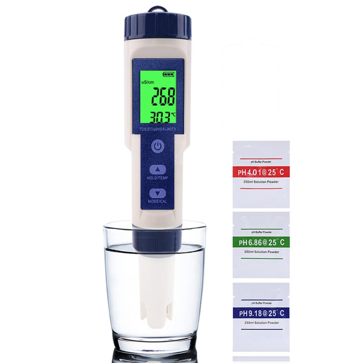 Misuratore Digitale Salinità Acqua per Acquari e Piscine Portatile e Alta Precisione per Acqua Marina e Continentale Sonda Sensibile Facile Lettura e Utilizzo