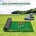 BKNROIHB Golf Putting Green Mat Turf, 3 Holes, Flags, and Cups for Indoor Outdoor Practice(12x5 FT)