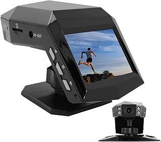 Sunhotty Dash Cam Smart Car Camera Driving Recorder 1080P Reusable Center Console Dash Camera 2.0" Portable Dashboard Camera Recorder 32G Max G-Sensor Parking Monitor 170° for Car Auto