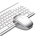 Lucloud Wireless Keyboard and Mouse Combo,Ultra Slim with Mute Whispe-Quiet Keys for Laptop Notebook Mac PC Computer Windows OS Android (LC-TZ22-2)