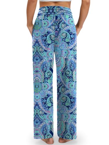 Image of Gracyoga Wide Leg Yoga Pants for Women Casual Loose Cozy Sweatpants High Waisted Lounge Pajama Flowy Pants With Pockets