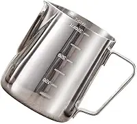 DOITOOL Jarra de leite de café para espumar copo vaporizante Jarra de aço inoxidável para leite Cappuccino Latte Art Barista Jarra a vapor Leite, Jarro de molho 350 ml