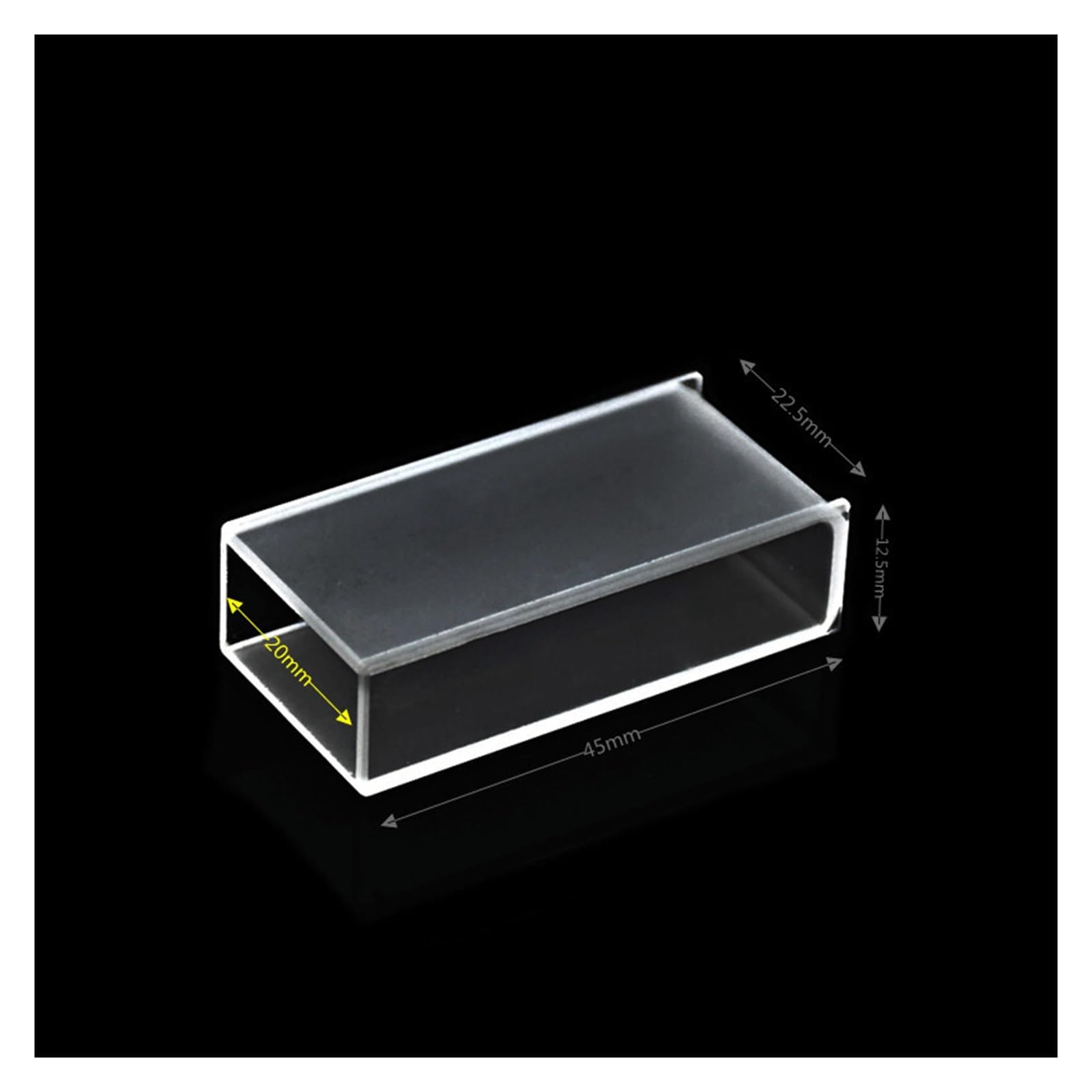 Run Ken Glas Küvette 20mm Glas Absorptionszellen 7 Ml Hergestellt Durch Technologie Können Säure & Alkalische Lösungen PTFE Abdeckung 2/PK