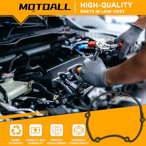 Image of MOTOALL Upper Timing Chain Cover Gasket Fit for Audi A3 A4 for VW Passat Jetta Tiguan, Black, Replaces# 06J115441A