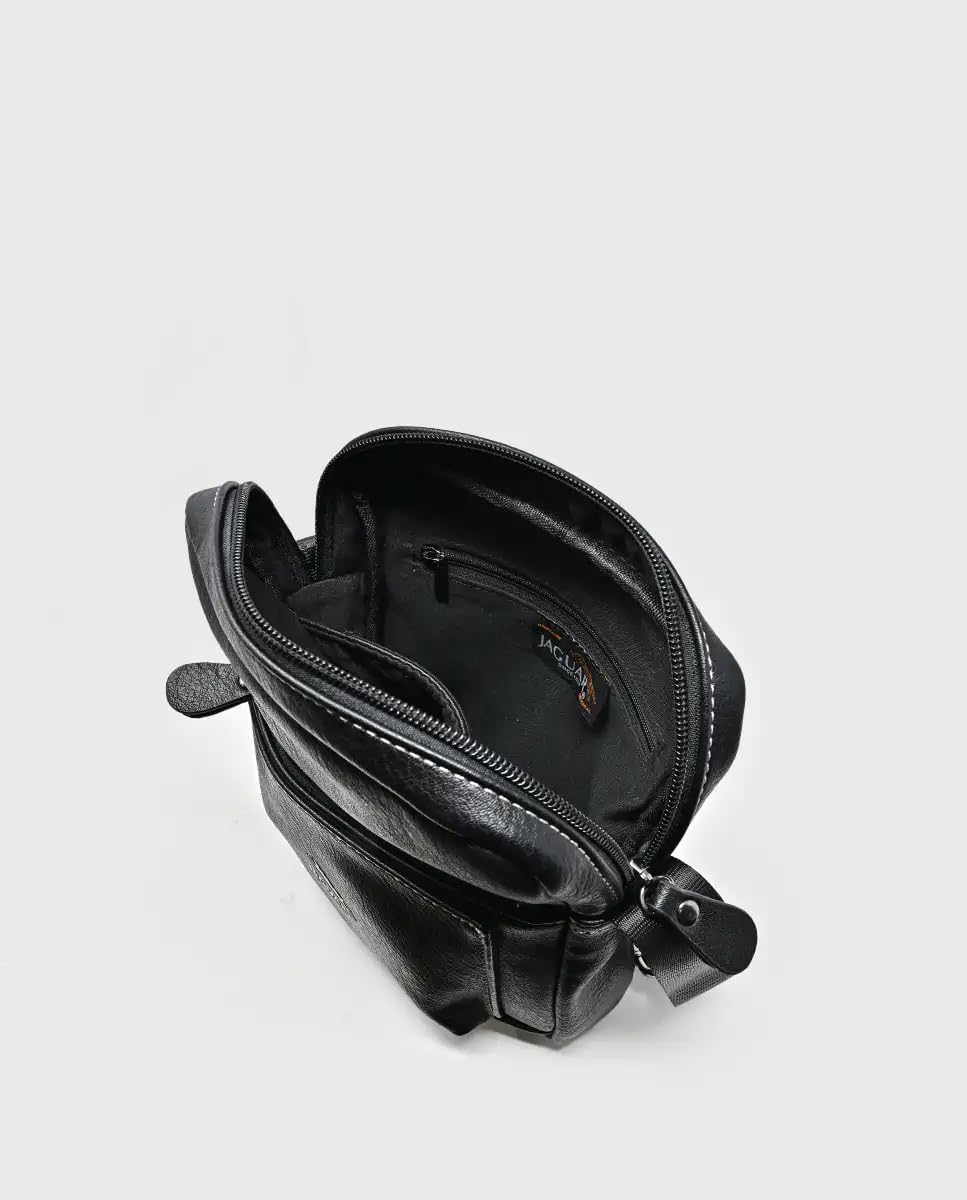 JAGUAR Bandolera Cruzada Hombre BATTISTA – Bolso Bandolera Hombre Grande con 2 Cierres y Bolsillos | Bolsos para Hombre Modernos, Prácticos y Versátiles
