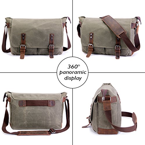 15.6 inch SUVOM Mens Messenger Bag - Image 6