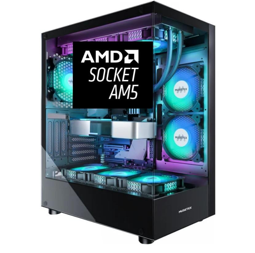 CPU Solutions Express Gaming PC | Ryzen 9 9900X, RTX 5060 8GB, 32GB RAM, 1TB SSD | RGB Tower
