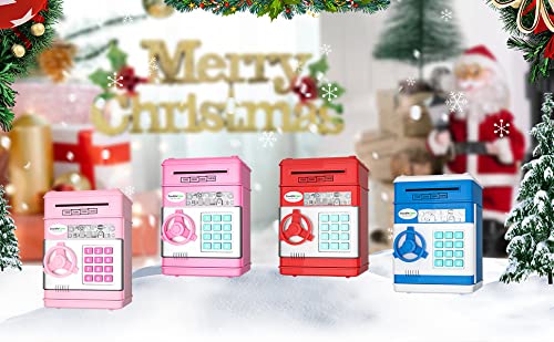 Electronic Piggy Bank For Kids, Money Bank With Password/Music Cute Mini Atm Piggy Bank Coin Can,Auto Scroll Cash Safe Box, Great And Practical Birthday Gifts For Boys & Girls (Rose Pink) #TOP7