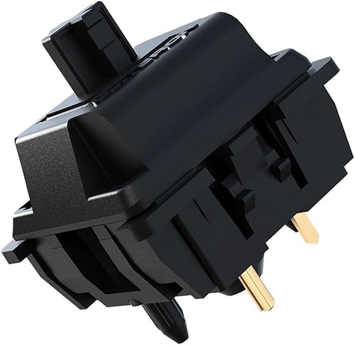 Miniatura 6 de GATERON Oil King V2 Interruptores de teclado prelubricados, interruptores lineales negros de 5 pines de 55 gf compatibles con teclado mecánico MX