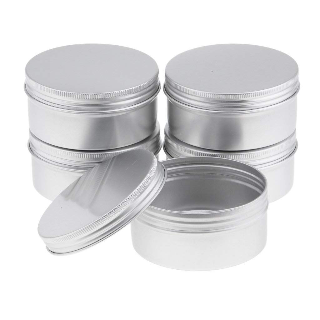 Amazon｜(6個) 200ml 250mlアルミニウム缶ジャー、ラウンドポット