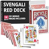 Ted's Sterling Magic Precision Red Rider Back Bicycle Svengali Deck with Instructions for 100+ Tricks (Unspecified)