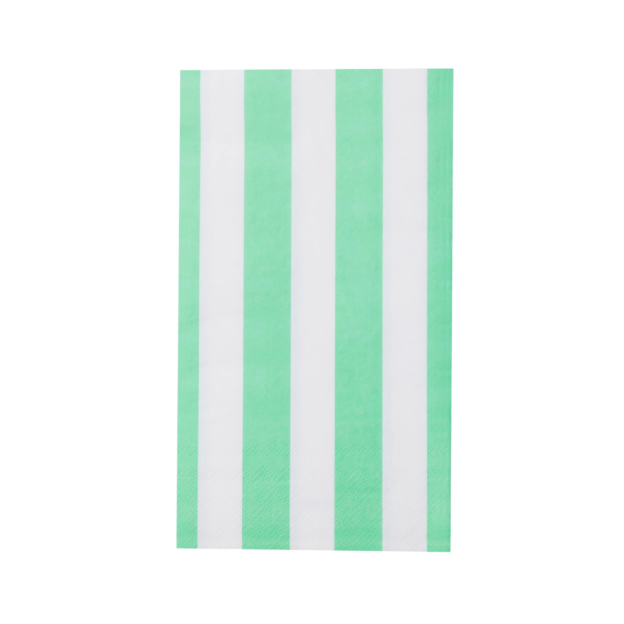 Bonjour Fête Mint Green Cabana Stripe Guest Towels, Pack of 20, 4.25x7.75"