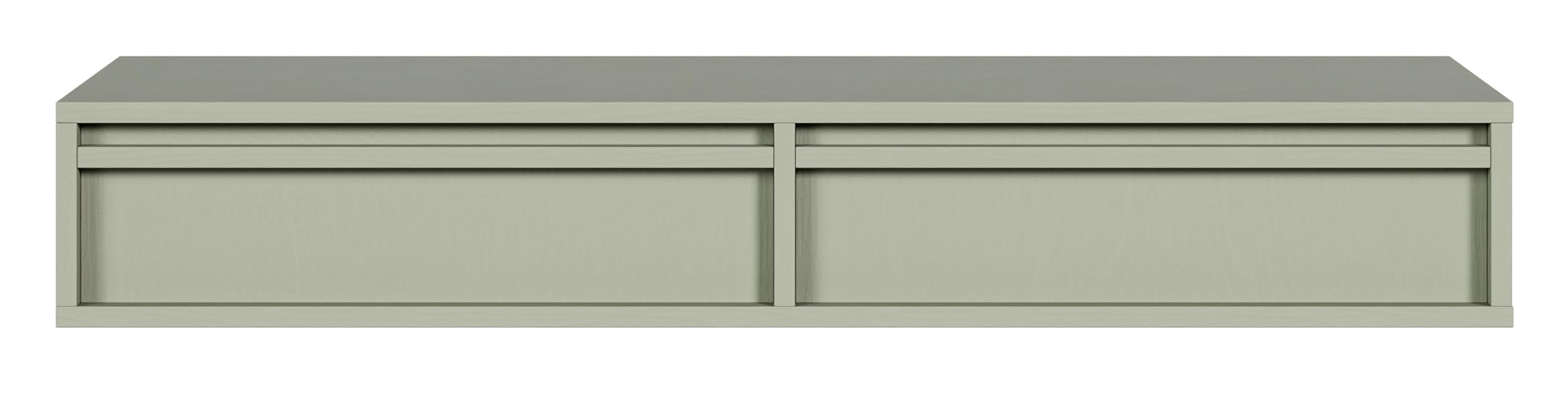 Selsey Coiffeuse avec Rangement Table De Maquillage avec 2 Tiroirs Suspendue Coin Beauté Style Moderne 110 cm Sauge Evo