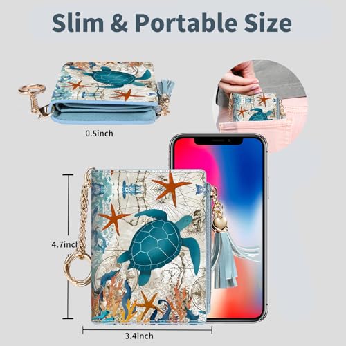 Image of Gostwo Small Wallets for Women, Stylish Womens Wallet with ID Window, Zippered Coin Pocket and Tassel. Cute RFID Wallet for Women, ideal for Teen Girls, Commuters, and Women for Daily Use