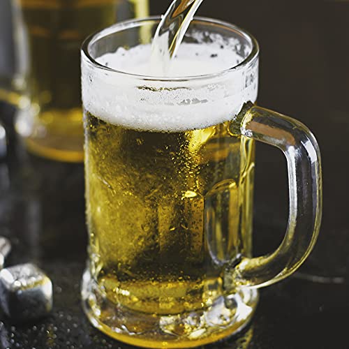 Bavel Style Extra Beer Mug 21 Ounce,Large Glass Mugs With Handle,Set Of 4 German Beer Stein Mug #TOP7