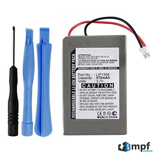 MPF Products 570mAh LIP1359 Battery Replacement Compatible with Sony Playstation 3 PS3 Dualshock