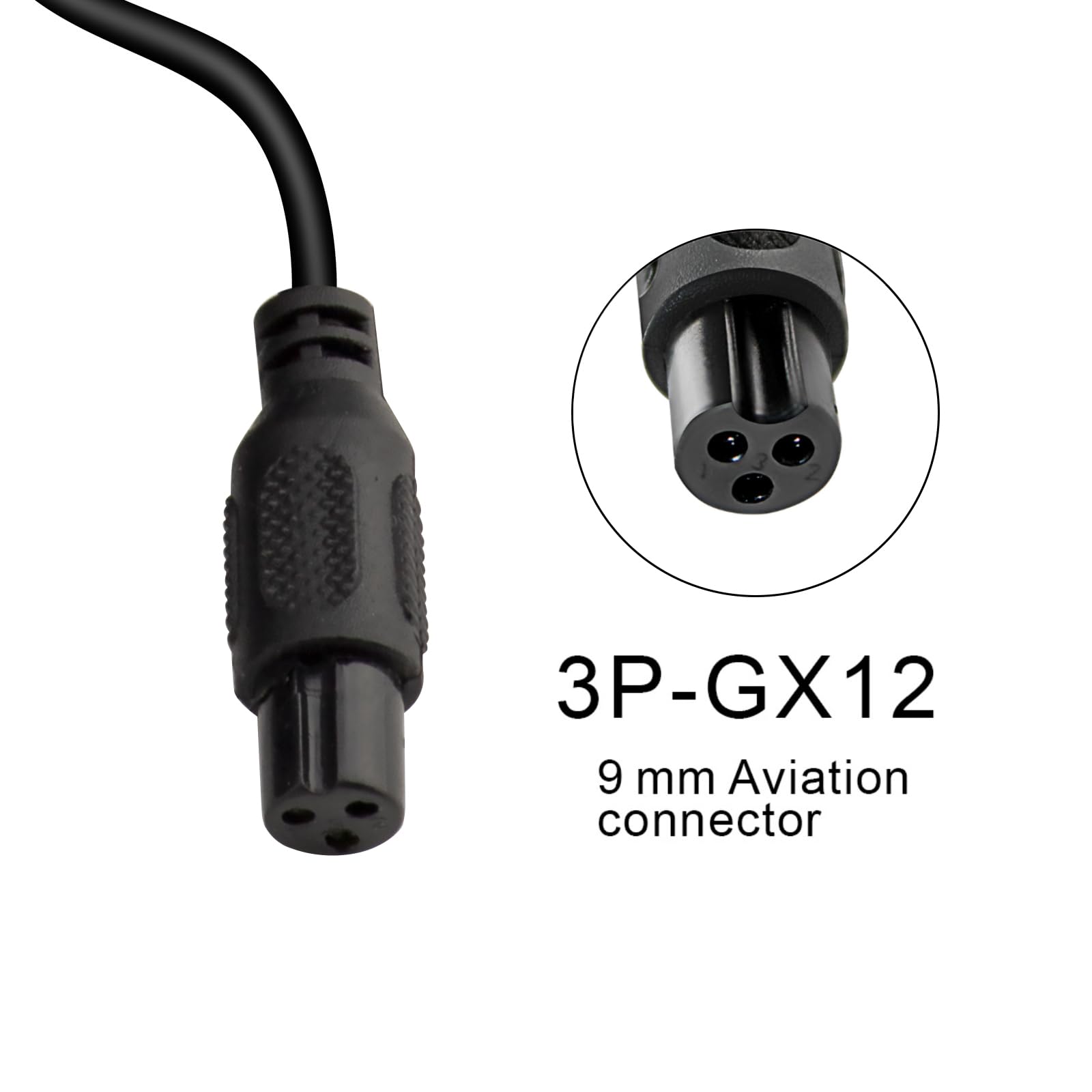 29,4V 2A Li-Ion Caricabatterie con Testina DC, XLR 3 Pin, 3P GX16, 3P GX12, 3P Adattatore di Alimentazione Plug