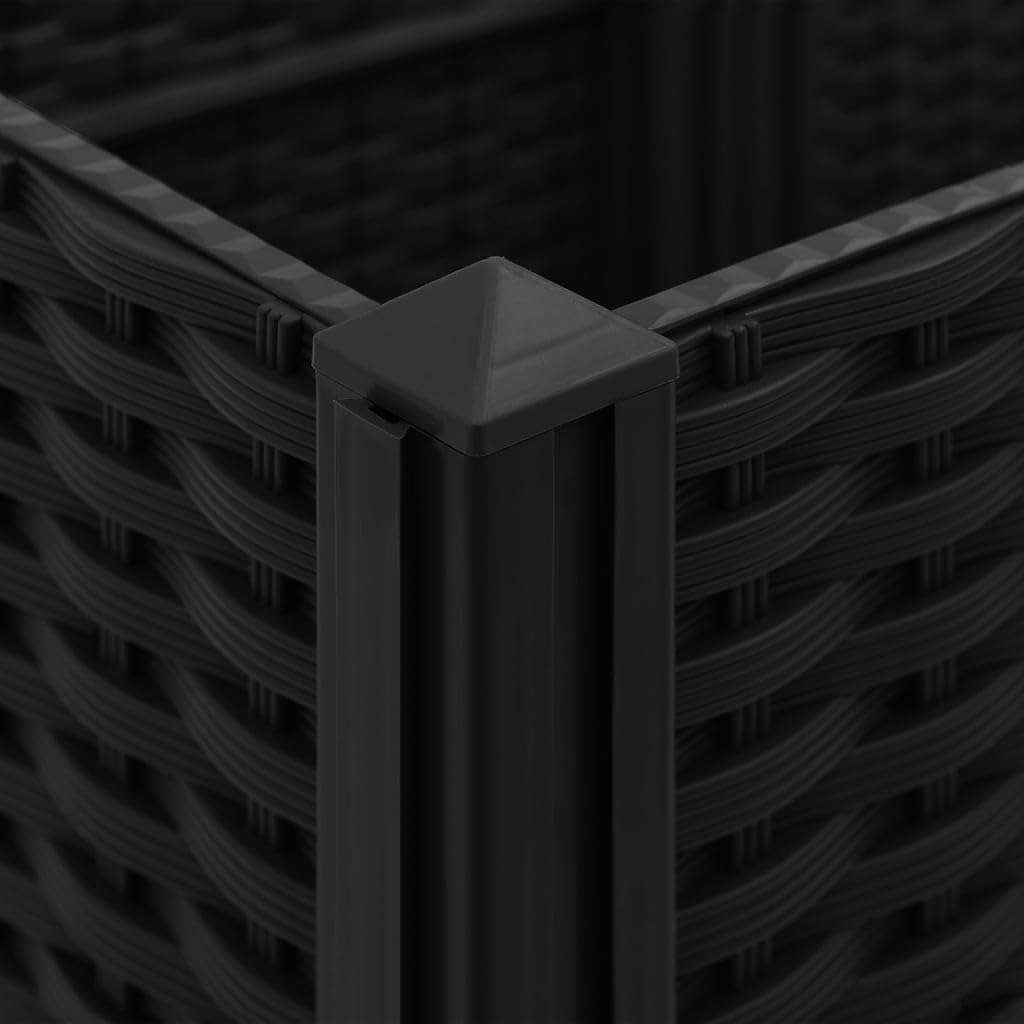 Raised Bed 15.7"x15.7"x15" Polypropylene Lawn Planters