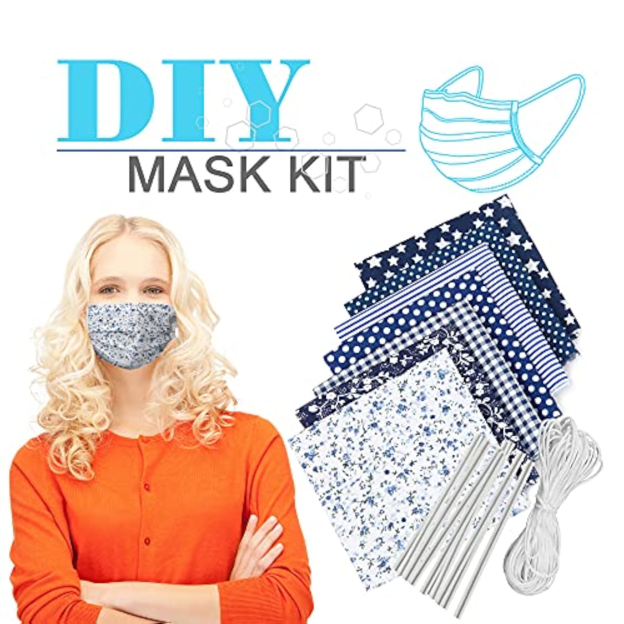 DIY Multicolour Cover Kit with Ear Hanging Rope & Fabric Strips