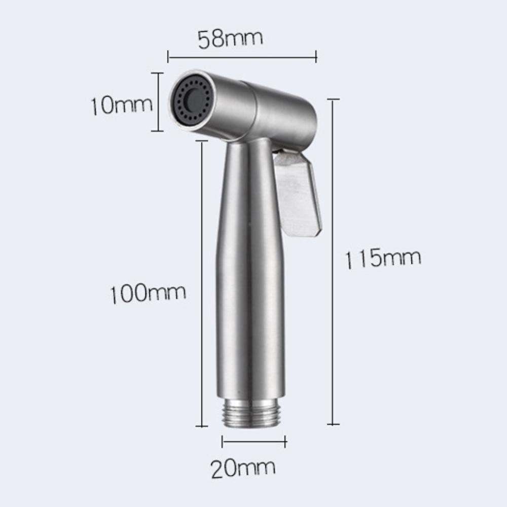 Bagno per Animali, Lavaggio Auto, Fiori d'Acqua, igiene Personale - Set Bidet in Acciaio Inox 304 soffione Doccia pressurizzato per WC valvola angolare Pistola a spruzzo spruzzator