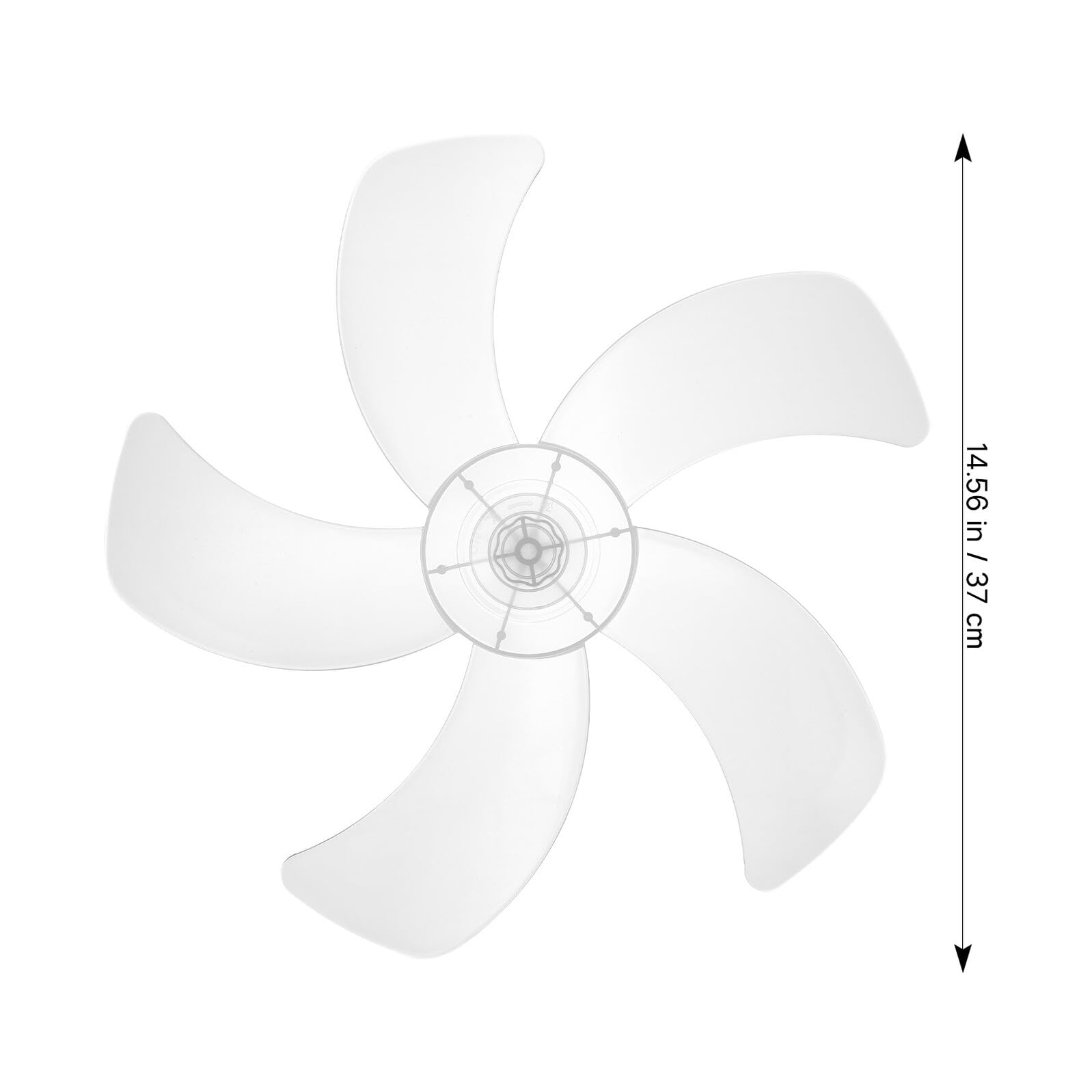 MAGICLULU Ventilatore Elettrico Ricambio Pale 14,5 Pollici, 5 Pale in Plastica, Facile Installazione per Ventilatore da Pavimento