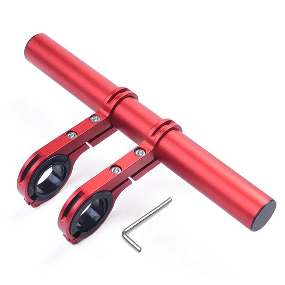 ZXIRANYUN Bicycle multi-function extension extension rack, double-clamp aluminum alloy handlebar extender, handlebar extension rack, used for stopwatch lamp bracket, bicycle accessories