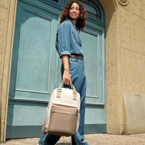 Image of TS WITH TECHSUN Stylish 15.6 Inches Laptop Backpack with USB Charging Port, Multi-Compartment Travel Bag with Luggage Strap & School, College, Office, Sports Backpack for Men & Women