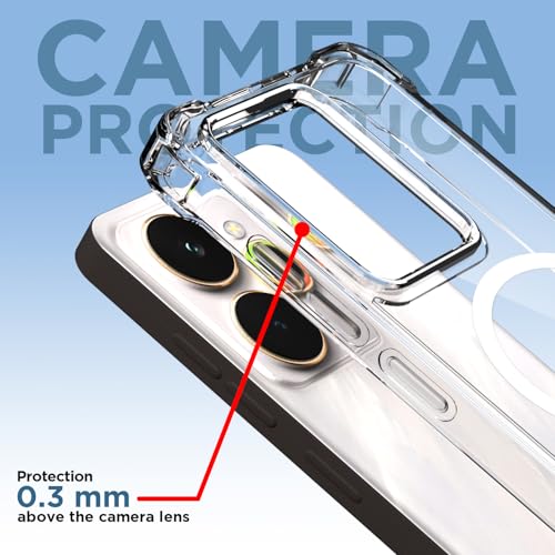 Image of Pikkme Back Cover for Realme 15 Pro 5G Mag-Safe Shockproof PC + TPU Protective Case Magnetic Support Bumper Case (Transparent Mag-Safe)