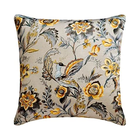 The HomeCentric Cojin Satin con Pavo Real y Arte Deco Cover
