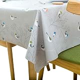 Chizoya Table Cloth Heavy Duty Vinyl Table Cloth for Rectangle Table Wipe Clean PVC Tablecloth for K