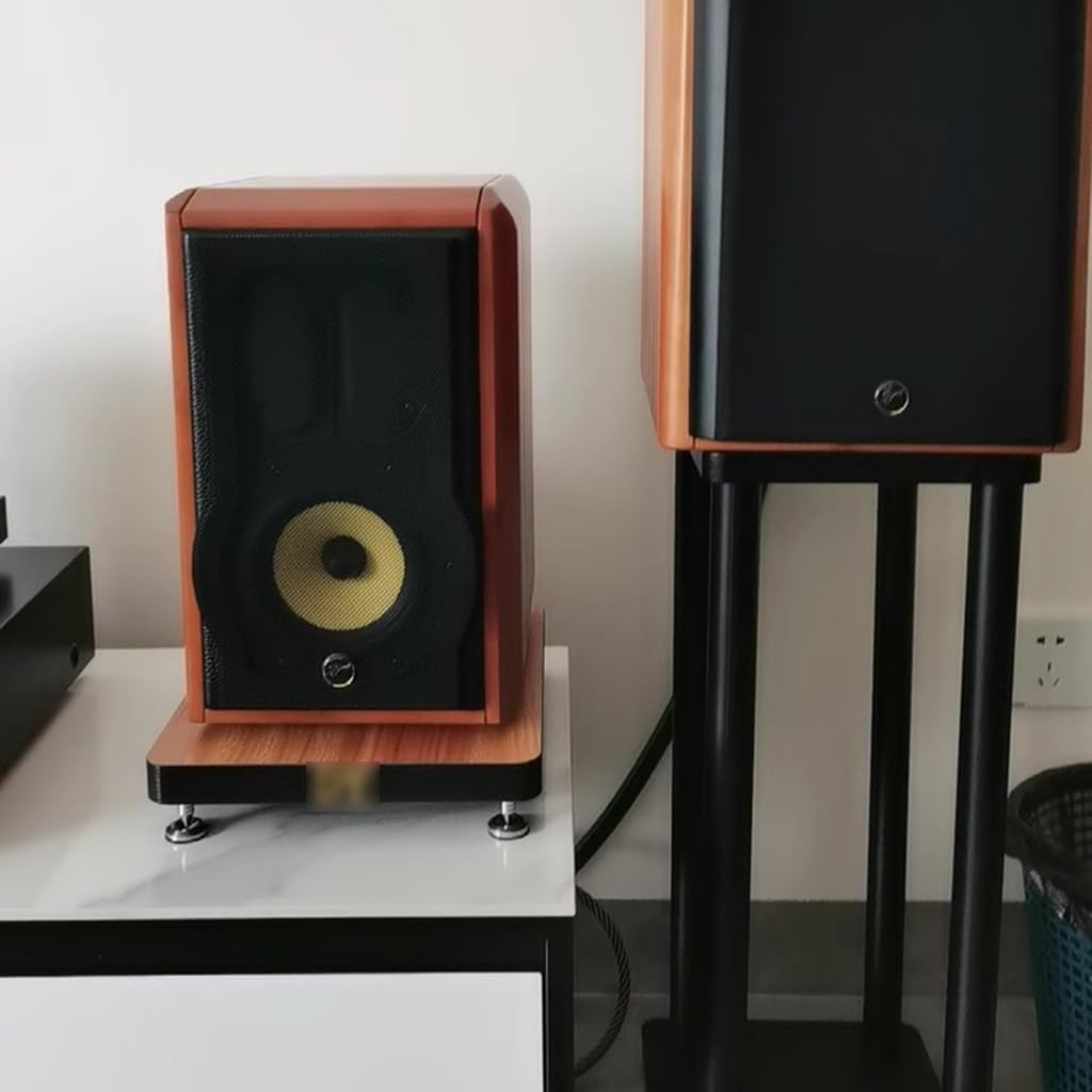 Meuble Audio-vidéo HiFi - Structure Robuste en Bois à Un Niveau pour platines vinyles, amplificateurs Audio-vidéo, imprimantes et décodeurs - Solution idéale pour Ranger Votre matériel Audio
