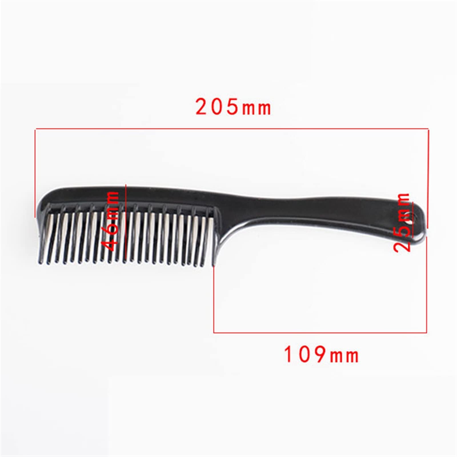 DieffematicSZ Grzebień Plastic Comb Hairdressing Comb Household Styling Comb Black Hair Comb Big Tooth Comb