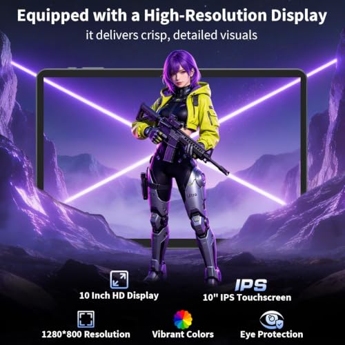 Image of 10 inch Tablet with Keyboard, 2026 Gemini AI, 24GB+256GB+2TB(Black Case) | Android 16 Tablet, Electronics Tablets with 8-Core, 8000mAh, 5G WiFi, GPS, GMS, 2 in 1 Tablet PC with Case /Mouse /Stylus