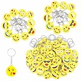 ◆ Taille : Diamètre: 3,5 cm, longueur : 9 cm, 5 pièce de chaque emoji, 10 pièces au total. Décoration porte-clés émoticône, colorée et légère, bien faite, design élégant, très unique, pour attirer l'attention des enfants