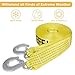 ZEFEI-TOP Nylon Heavy Duty Tow Strap with Hooks 2