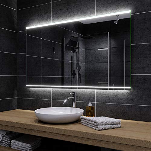 Alasta LED MIRROR | Seoul - Illuminated LED Bathroom MIRROR 120x80cm | Backlight LED | LED Color Warm White | Energy efficiency A++