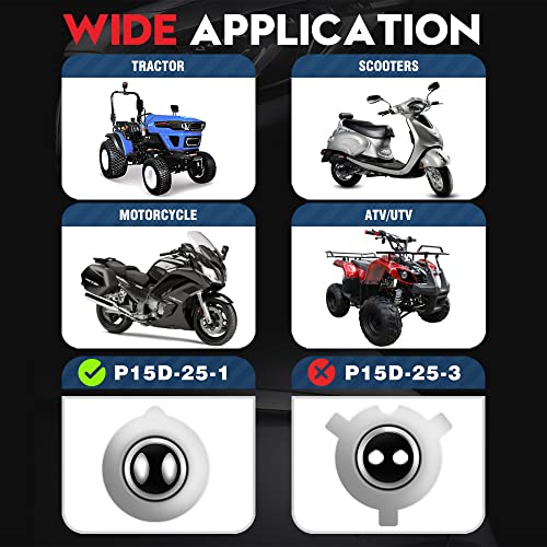 Vehicode P15D H6M Led Headlight Bulb Atv Motorcycle 6000K White 12V P15D-25-1 Base Hi/Lo Beam Headlamp Light Kit For Yamaha Yfz Yfm Raptor Grizzly Kodiak Motorbike Tractor Scooter (2 Pack) #TOP4