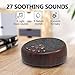White Noise Machine,Sleep Sound Machine with 27 Soothing Sound,Timer, Fan Rain lullabies Sound for Sleeping,Protable Sound Machine for Kids Baby Adult Home Office Nursery Travel(DrakBrownWoodGrain)