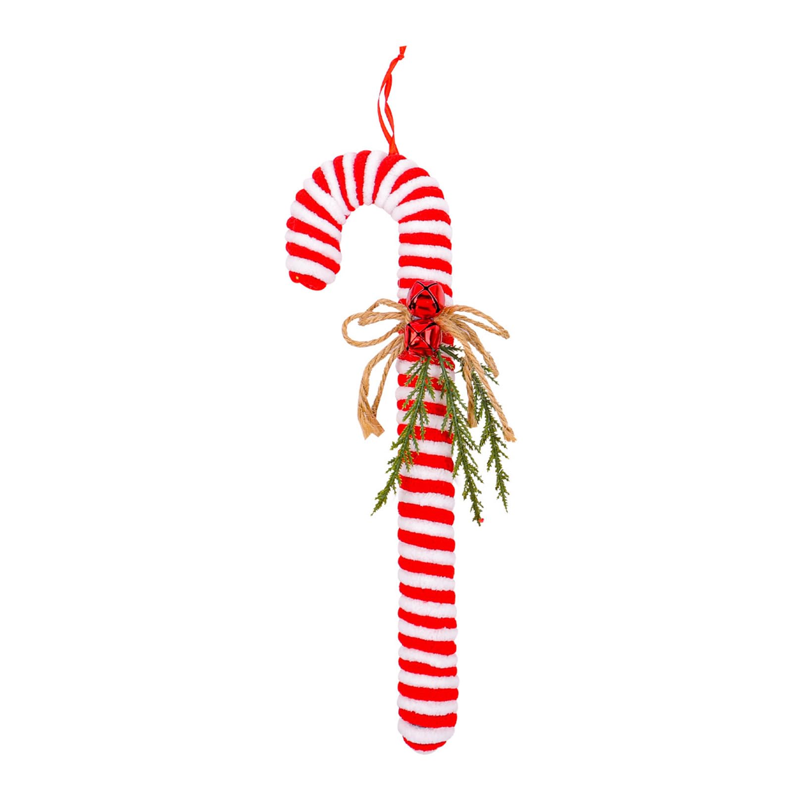 KAQNTUD Striped Candy Cane Decoration with Sturdy Rope for Indoor and Outdoor Christmas Tree Door Window Party Accents Christmas Tree Hanging Decoration