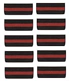 10-Pack Thin Red Line Mourning Band Black Fire Department Funeral Honor Guard Mourning Band Strap 3/4