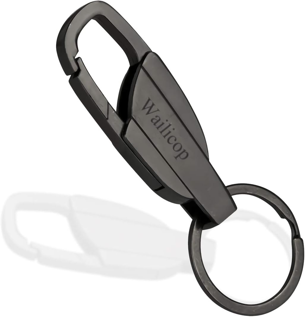 WailicopMaytop Wailicop Keyrings Of Common Metal Car Key Chain Metal Hook Keychain Clip Coil Cool Buckle For Men Women Business Gift