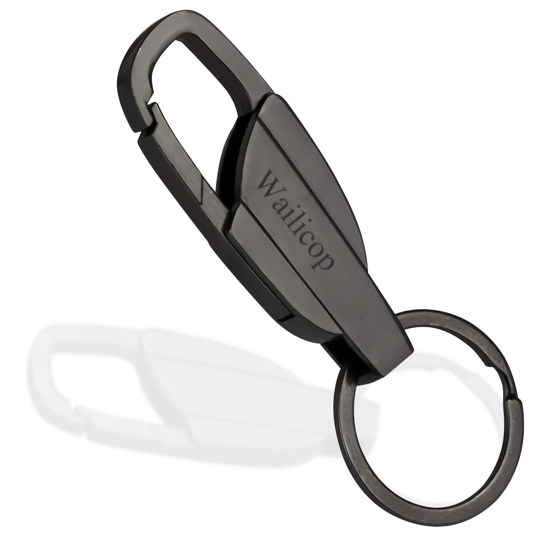 WailicopMaytop Wailicop Keyrings Of Common Metal Car Key Chain Metal Hook Keychain Clip Coil Cool Buckle For Men Women Business Gift