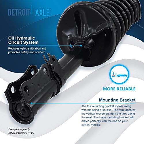 Image of Detroit Axle - 8pc Struts Sway Bars Kit for 1992 1993 1994 Toyota Camry [2.2L], Front and Rear 4 Struts & Coil Spring Assembly 4 Stabilizer Sway Bar Links Replacement Suspension