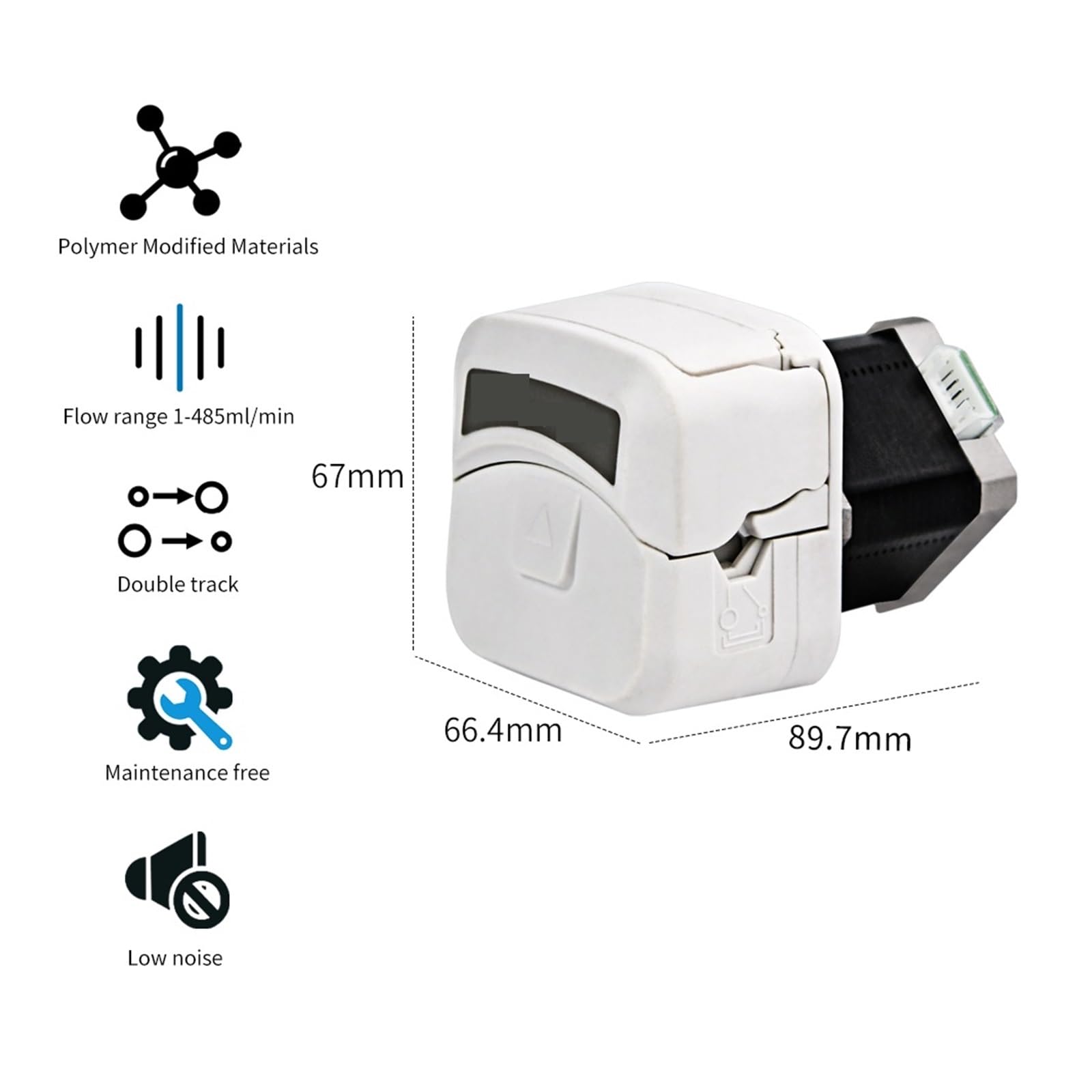 Bomba peristáltica DIY KK300 de 485 ml/min, bomba autocebante de 24V con cabezal de bomba de transformadores, bomba dosificadora de laboratorio