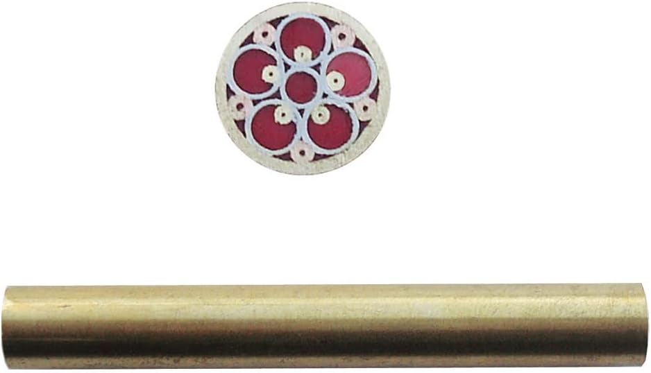 8mm ナイフモザイクリベットピン、折りたたみナイフスケールハンドル長さ60mm 装飾ピン 色付き樹脂充填(レッド)
