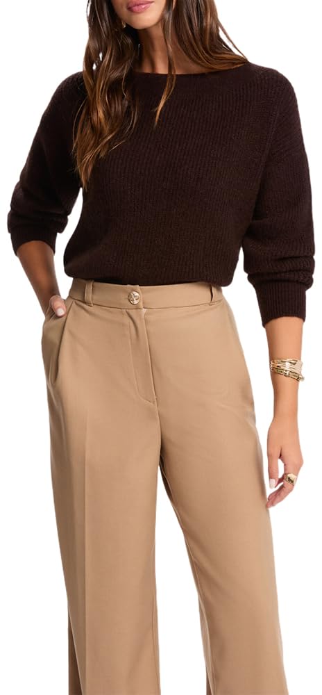 Morgan Pullover, Kaffee M, Medium