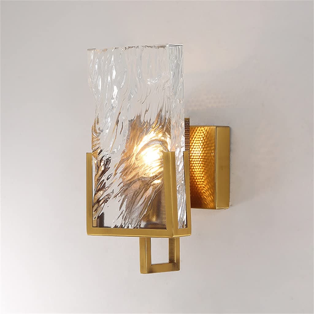 JYBNBBE Wall Sconces, Nordic Modern Copper Wall Lamp Crystal Wall Light Indoor Sconce for Living Room Stair Background Aisle Light,Chandelier Lighting, jq-842,Cool White(5500-7000k)